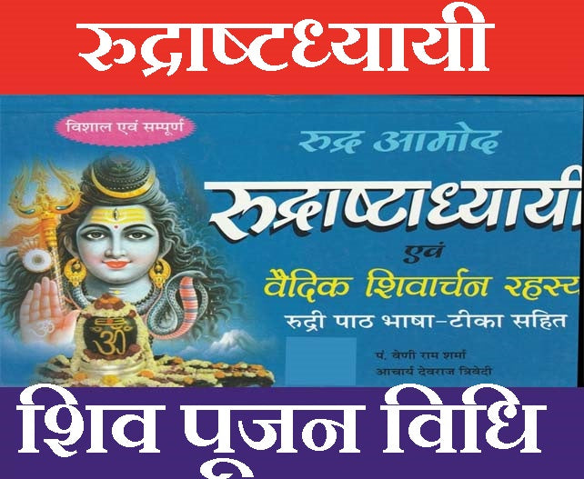 Rudra Ashtadhyayi | Rudraastadhayayi | Complete Vedic Hymns of Lord Shiva with Sanskrit and Hindi Meaning | श्री रुद्राष्टध्यायी: संस्कृत पाठ और हिंदी भावार्थ सहित | Rudraastaadhyayi | रुद्रा अभिषेक - PoojaBooks.Com