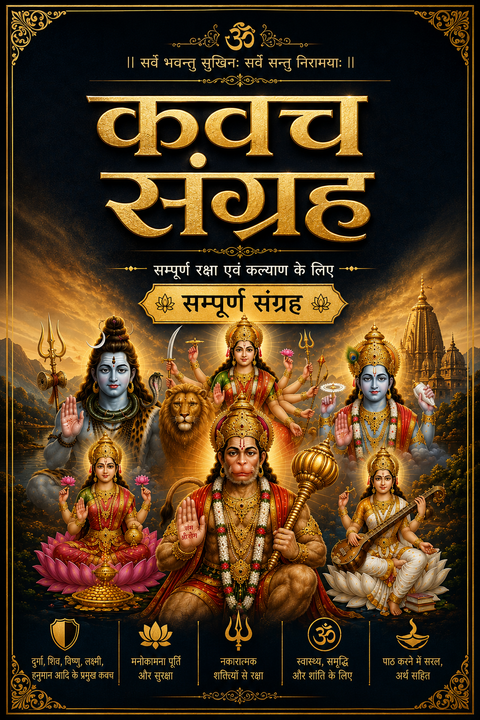 Kavach Sangrah | Shiv Kavach and Set of 46 Kavach | वृहद कवच संग्रह | दिव्य प्रभावशाली एवं शीग्र फलदाई अभूतपूर्व 46 कवचो का संग्रह | अमोघ शिव कवचम , नारायण कवचम , हनुमान कवचम और बहुत कुछ |  A Collection of Powerful Hindu Kavachs for Protection & Peace - PoojaBooks.Com