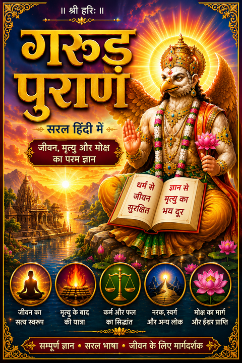 Garud Puran Pret Kalp – Hindu Dharmic Granth Detailing Afterlife, Karma | Garud Puran, Garud Puran In Hindi Book,गरुड़ पुराण प्रेत कल्प सहित, Garud Puran Hindi, Pret Kalp Book | Paper Back | Easu Hindi | श्रवण फल सहित | सरल हिंदी भाषा में - PoojaBooks.Com