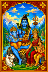 Shiv Ji Magnetic Sticker for Fridge & Iron Almirah | शिव जी का धार्मिक मैग्नेट | Hindu God Decorative Magnet | 7 x 5 cm