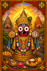 Jagannath Ji Magnetic Sticker for Fridge & Iron Almirah | जगन्नाथ जी धार्मिक मैग्नेट | Hindu God Decorative Magnet | 7 x 5 cm