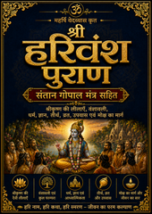Harivansh Puran, Harivansh Puran Book In Hindi | Santan Gopal Mantra | Hari Vansh Puran श्री हरिवंश पुराण संतान गोपाल स्तोत्र सहित | Includes Powerful Santan Gopal Stotra - PoojaBooks.Com