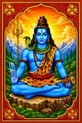 Shiv Ji Magnetic Sticker for Fridge & Iron Almirah | शिव जी का धार्मिक मैग्नेट | Hindu God Decorative Magnet | 7 x 5 cm