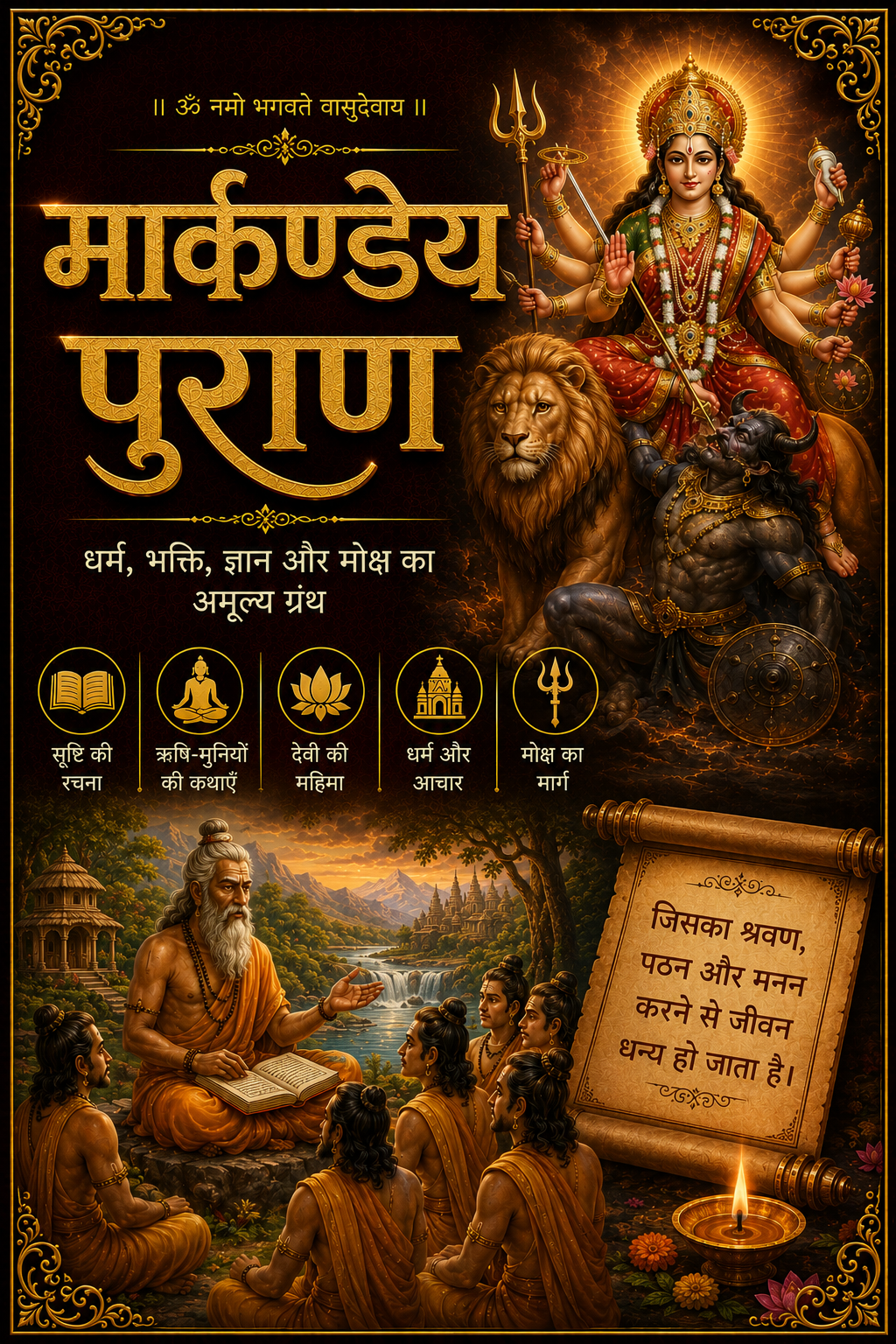 Markandeya Purana | मार्कंडेय पुराण | Markandeya Maha Purana | Markandey Puran | Markanday Maha Puran – The Ancient Hindu Scripture of Rishi Markandeya | श्री मार्कंडेय पुराण महर्षि व्यास प्रणित - PoojaBooks.Com
