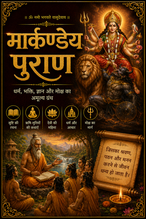 Markandeya Purana | मार्कंडेय पुराण | Markandeya Maha Purana | Markandey Puran | Markanday Maha Puran – The Ancient Hindu Scripture of Rishi Markandeya | श्री मार्कंडेय पुराण महर्षि व्यास प्रणित - PoojaBooks.Com