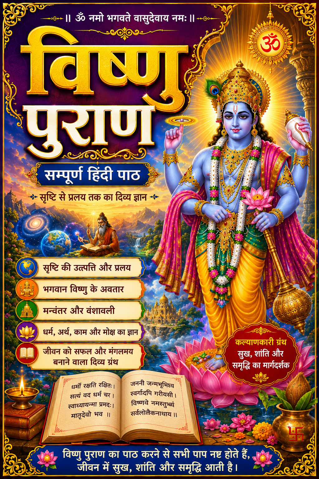 Vishnu Puran Hindi | Bhagwan Vishnu In Hindi | Vishnu Sahasranamam | विष्णु पुराण सरल हिंदी में