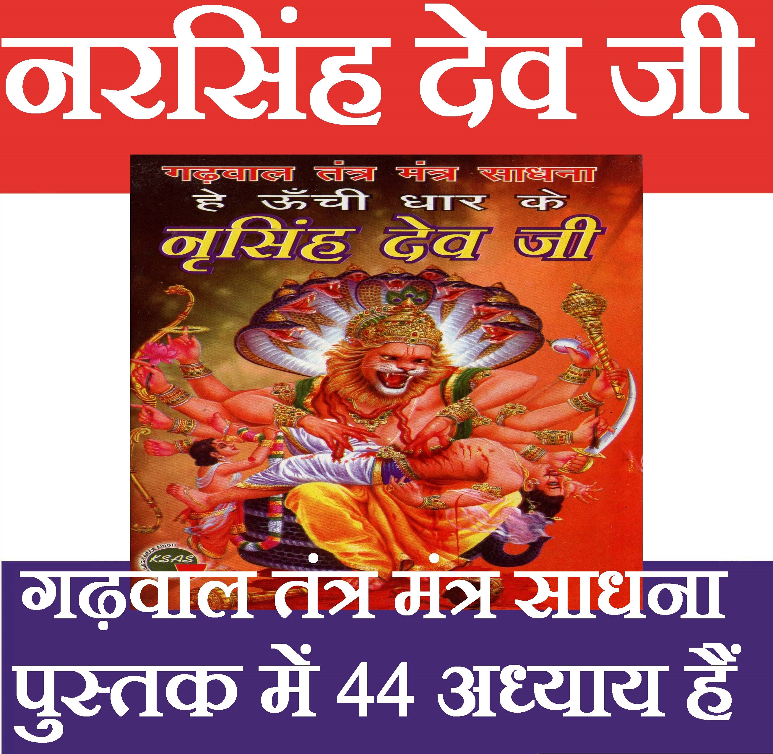 Narsingh Bhagwan Book | Hey Oochi Dhar | Contains Nar Singh Dev Pooja Process | Tantra Mantra Sadhna Book - PoojaBooks.Com