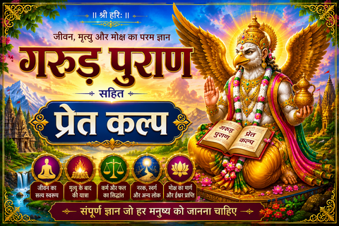 Garud Puran Pret Kalp – Hindu Dharmic Granth Detailing Afterlife, Karma | गरुड़ पुराण प्रेत कल्प सहित, Garud Puran Hindi, Pret Kalp Book Contains 16 + Chapters | Paper Back | Sanskrit And Hindi - PoojaBooks.Com