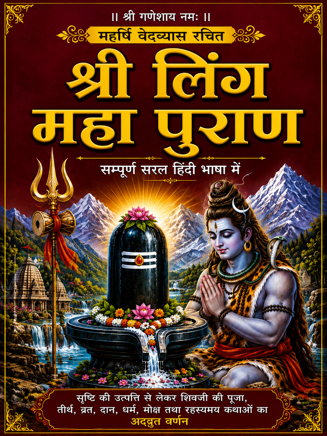 Sri Linga Mahapuran | Shri Ling Mahapuran | श्री लिंग पुराण सम्पूर्ण सरल हिंदी भाषा मे | Ved Vyaas Ji Dwara Rachit | Shree Ling Puran – शिवलिंग की महिमा और उत्पत्ति का पवित्र पुराण - PoojaBooks.Com